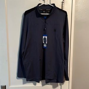 New Spyder lightweight 1/4 zip jacket (size: large)